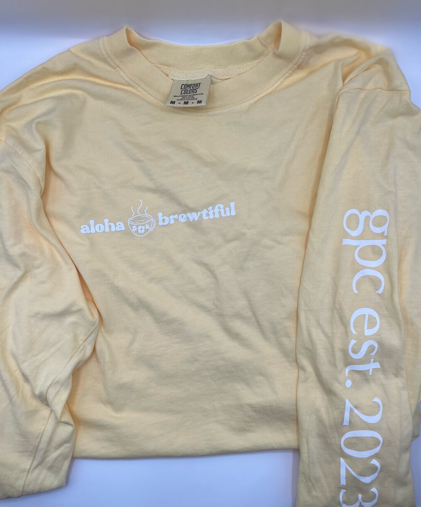 Yellow long sleeve tee