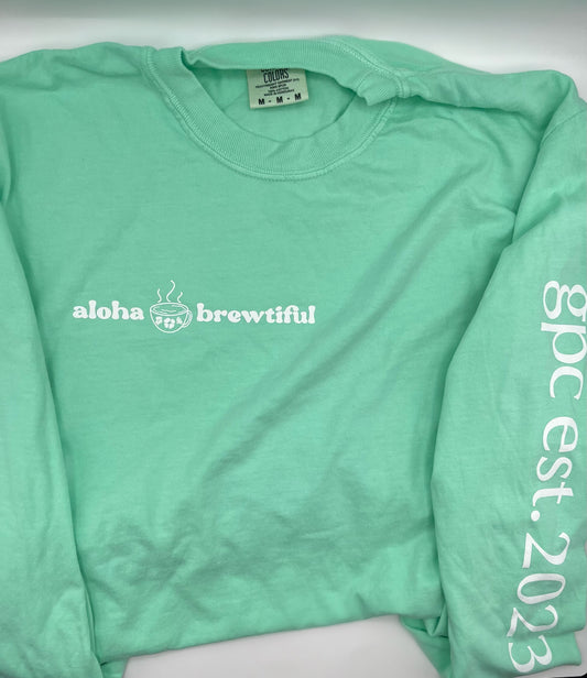 Turquoise long sleeve tee