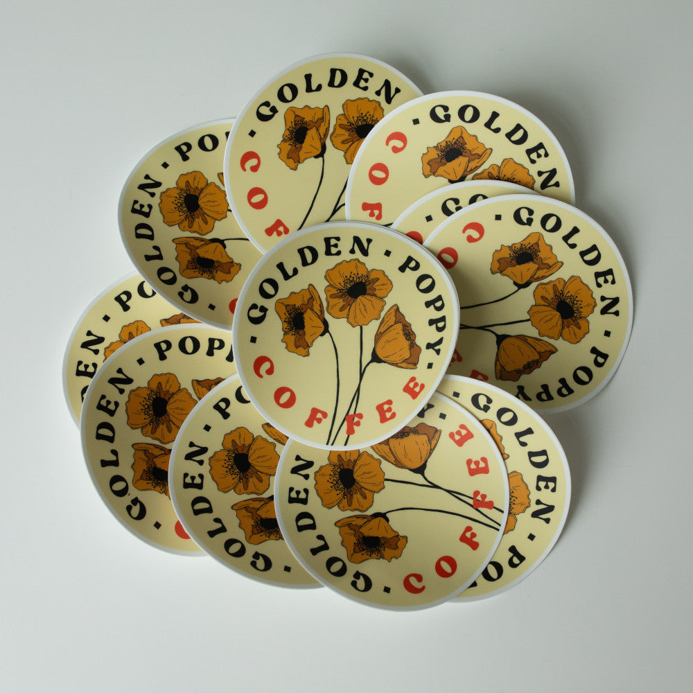 Golden Poppy Sticker